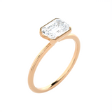 Emerald-Cut Lab Grown Diamond Solitaire Engagement Ring