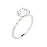 Emerald-Cut Lab Grown Diamond Solitaire Engagement Ring