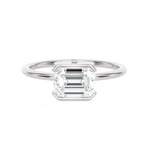 Emerald-Cut Lab Grown Diamond Solitaire Engagement Ring