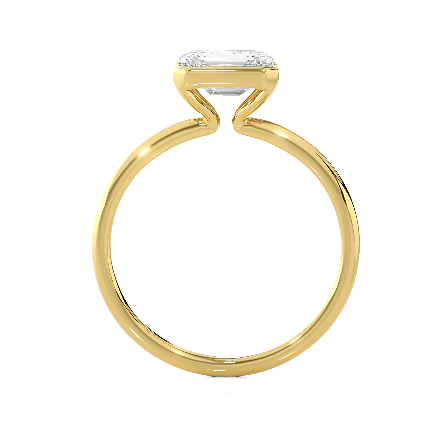 Emerald-Cut Lab Grown Diamond Solitaire Engagement Ring