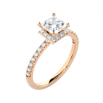 1 1/2 ctw Princess-Cut Lab Grown Diamond Side Stone Engagement Ring