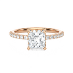 1 1/2 ctw Princess-Cut Lab Grown Diamond Side Stone Engagement Ring