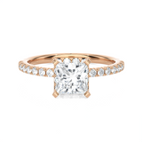 1 1/2 ctw Princess-Cut Lab Grown Diamond Side Stone Engagement Ring