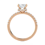1 1/2 ctw Princess-Cut Lab Grown Diamond Side Stone Engagement Ring