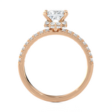 1 1/2 ctw Princess-Cut Lab Grown Diamond Side Stone Engagement Ring