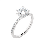 1 1/2 ctw Princess-Cut Lab Grown Diamond Side Stone Engagement Ring