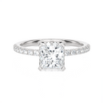 1 1/2 ctw Princess-Cut Lab Grown Diamond Side Stone Engagement Ring