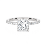1 1/2 ctw Princess-Cut Lab Grown Diamond Side Stone Engagement Ring