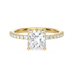 1 1/2 ctw Princess-Cut Lab Grown Diamond Side Stone Engagement Ring