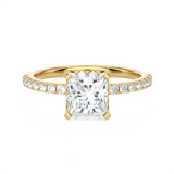 1 1/2 ctw Princess-Cut Lab Grown Diamond Side Stone Engagement Ring