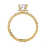 1 1/2 ctw Princess-Cut Lab Grown Diamond Side Stone Engagement Ring
