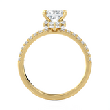 1 1/2 ctw Princess-Cut Lab Grown Diamond Side Stone Engagement Ring