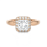 1 1/2 ctw Princess-Cut Lab Grown Diamond Halo Engagement Ring