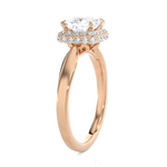 1 1/2 ctw Princess-Cut Lab Grown Diamond Halo Engagement Ring