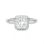 1 1/2 ctw Princess-Cut Lab Grown Diamond Halo Engagement Ring