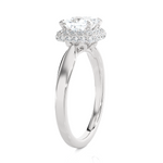 1 1/2 ctw Princess-Cut Lab Grown Diamond Halo Engagement Ring