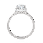 1 1/2 ctw Princess-Cut Lab Grown Diamond Halo Engagement Ring