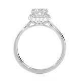 1 1/2 ctw Princess-Cut Lab Grown Diamond Halo Engagement Ring