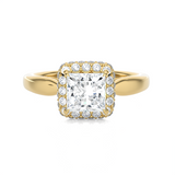 1 1/2 ctw Princess-Cut Lab Grown Diamond Halo Engagement Ring