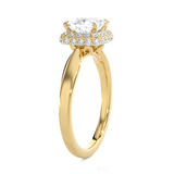 1 1/2 ctw Princess-Cut Lab Grown Diamond Halo Engagement Ring
