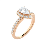 1 3/4 ctw Pear-Shaped Lab Grown Diamond Halo Engagement Ring