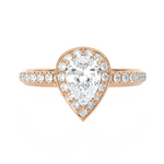 1 3/4 ctw Pear-Shaped Lab Grown Diamond Halo Engagement Ring