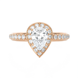 1 3/4 ctw Pear-Shaped Lab Grown Diamond Halo Engagement Ring