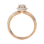 1 3/4 ctw Pear-Shaped Lab Grown Diamond Halo Engagement Ring