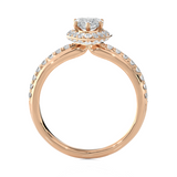 1 3/4 ctw Pear-Shaped Lab Grown Diamond Halo Engagement Ring