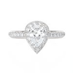 1 3/4 ctw Pear-Shaped Lab Grown Diamond Halo Engagement Ring