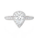 1 3/4 ctw Pear-Shaped Lab Grown Diamond Halo Engagement Ring