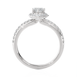 1 3/4 ctw Pear-Shaped Lab Grown Diamond Halo Engagement Ring