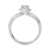 1 3/4 ctw Pear-Shaped Lab Grown Diamond Halo Engagement Ring