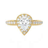 1 3/4 ctw Pear-Shaped Lab Grown Diamond Halo Engagement Ring