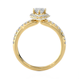 1 3/4 ctw Pear-Shaped Lab Grown Diamond Halo Engagement Ring