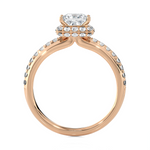 1 3/4 ctw Princess-Cut Lab Grown Diamond Halo Engagement Ring