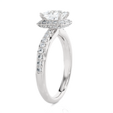 1 3/4 ctw Princess-Cut Lab Grown Diamond Halo Engagement Ring