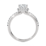 1 3/4 ctw Princess-Cut Lab Grown Diamond Halo Engagement Ring