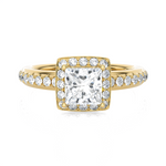 1 3/4 ctw Princess-Cut Lab Grown Diamond Halo Engagement Ring