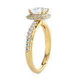 1 3/4 ctw Princess-Cut Lab Grown Diamond Halo Engagement Ring