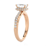 1 3/4 ctw Emerald-Cut Lab Grown Diamond Side Stone Engagement Ring