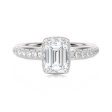 1 3/4 ctw Emerald-Cut Lab Grown Diamond Side Stone Engagement Ring