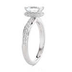1 3/4 ctw Emerald-Cut Lab Grown Diamond Side Stone Engagement Ring