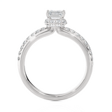 1 3/4 ctw Emerald-Cut Lab Grown Diamond Side Stone Engagement Ring
