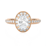 Oval Lab Grown Diamond Halo Engagement Ring
