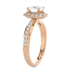 Oval Lab Grown Diamond Halo Engagement Ring