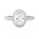 Oval Lab Grown Diamond Halo Engagement Ring