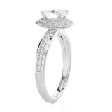 Oval Lab Grown Diamond Halo Engagement Ring