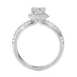 Oval Lab Grown Diamond Halo Engagement Ring