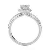 Oval Lab Grown Diamond Halo Engagement Ring